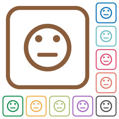 Neutral emoticon simple icons