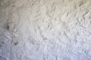 Abstract white wall texture pattern background. Closeup surface of interior old farm building, rough messy pattern