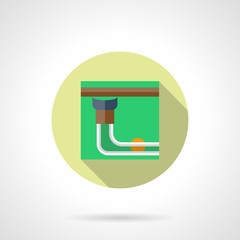 Pool table pocket flat round vector icon