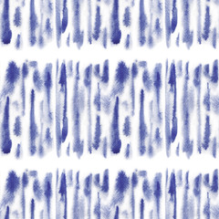 Abstract watercolor hand paint texture. Striped seamless pattern