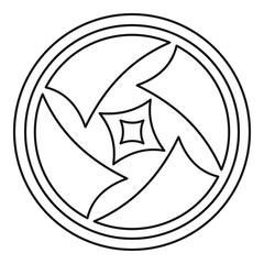 Covered objective icon, outline style
