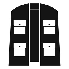 Hunter vest icon, simple style