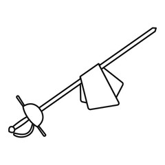 Saber icon, outline style