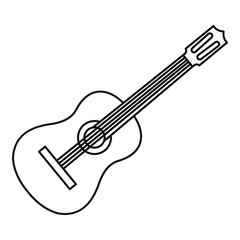 Fototapeta premium Guitar icon, outline style
