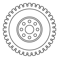 Gear icon, outline style