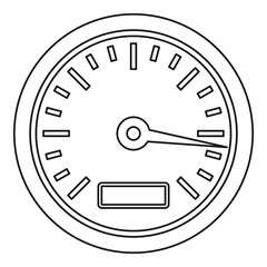 Speedometer or gauge icon, outline style