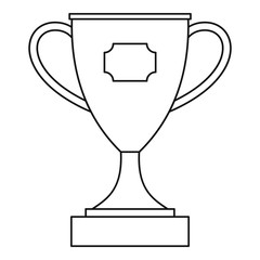 Trophy cup award icon, outline style