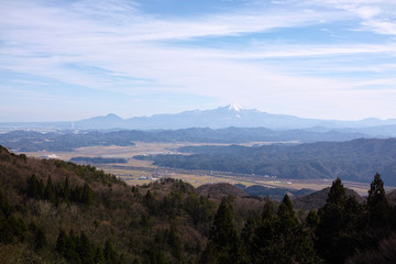 Obraz premium 京羅木山から見た冬の大山