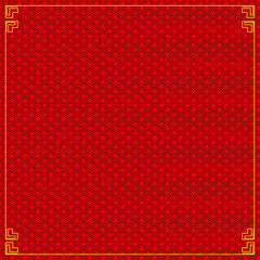 Colored chinese traditional background with ornaments , Vector illustration