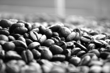 Coffee beans closeup