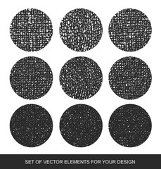 Gradient shading vector elements. Collection isolated textures,