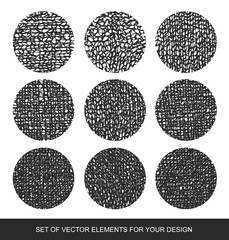 Gradient shading vector elements. Collection isolated textures,
