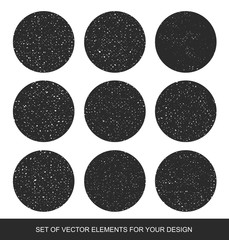 Collection isolated textures, brushes, graphics, design element.