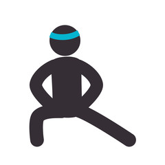 human figure fitness icon vector illustration design