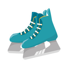 ice skaters isolated icon vector illustration design