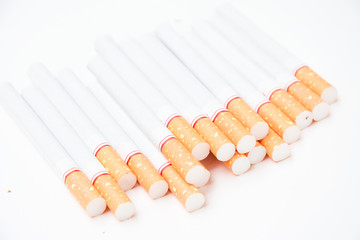cigarette on white background