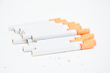 cigarette on white background
