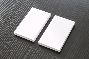 Business card on desk