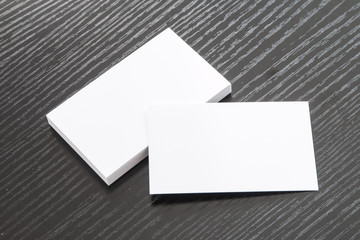 Business card on desk