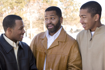 African American father and his teenage sons.