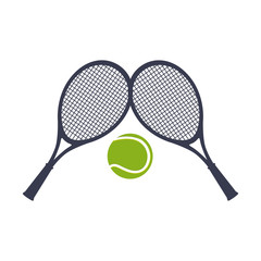 tennis sport rackets emblem vector illustration design