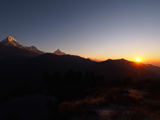 Fototapeta na wymiar Himalayan Sunrise