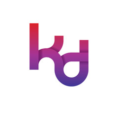 Initial Letter KD Rounded Lowercase Logo