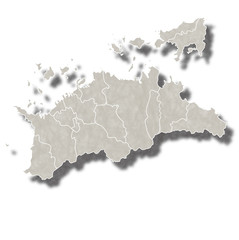 Obraz premium 香川 日本 地図 アイコン