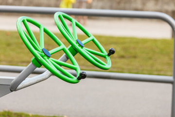 Tai chi wheel. Outdoor gym.