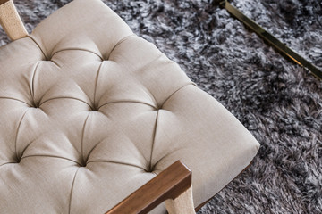 Light upholstery white sofa pattern background