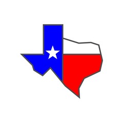 Texas map icon vector
