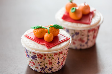chinese new year theme cup cake
