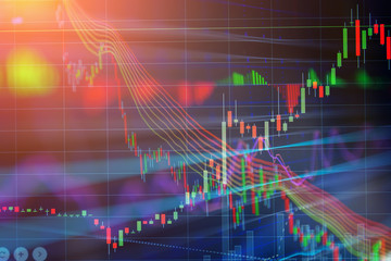 Statistic graph stock market data and finance indicator analysis