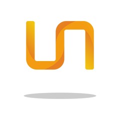 Initial letter UN linked logo vector design