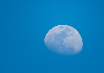 Half Moon during the Day in Blue Sky