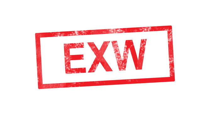 EXW in red rectangular stamp