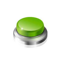large green button on a white background