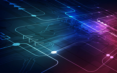 Vector circuit board background technology. illustration