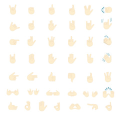 Gestures emoji vector.