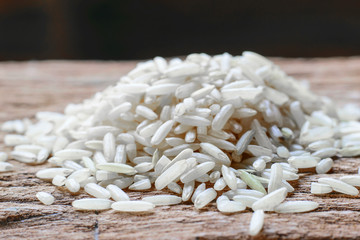 Obraz premium white rice grains.
