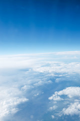 Naklejka na ściany i meble Beautiful Clouds, a view from airplane window