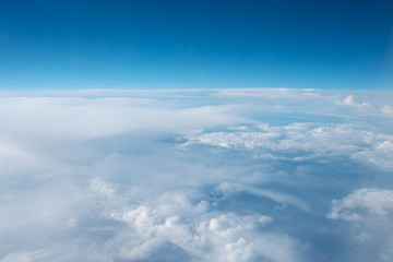 Naklejka premium Beautiful Clouds, a view from airplane window