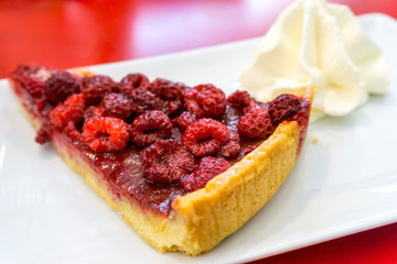 one slice of pie dessert ready to eat