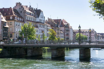 Fototapeta premium STRASBOURG, FRANCE - August 23, 2016 : Street view of Traditiona