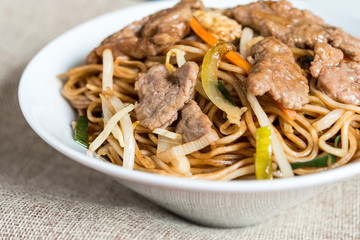 fried noodle asian food on the table