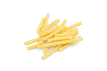 French fries isolated on white background..