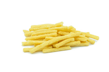 French fries isolated on white background..
