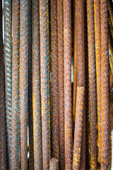 Steel for construction as background