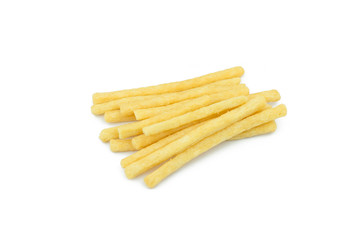 French fries isolated on white background..