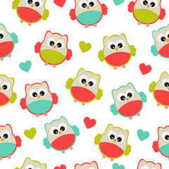 Vector seamless pattern on the theme of birds.